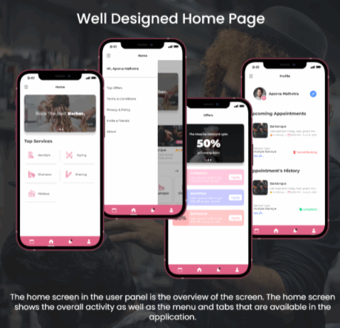 美发沙龙SPA理发预约管理系统PHP源码+Flutter双端APP源码