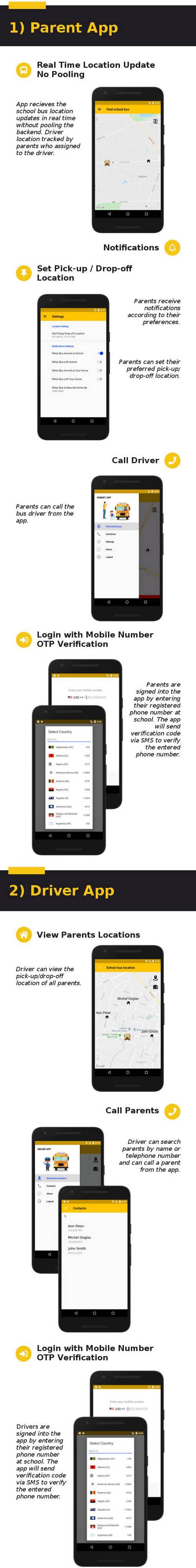 【looBusTracker 2.5.1】校车跟踪管理SaaS系统原生Android应用APP源码(家长端APP+司机端APP)+Laravel后端PHP源码
