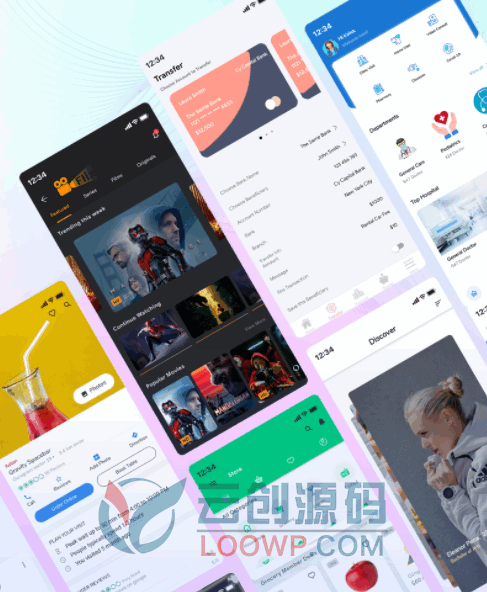 looMyKit多领域即用型Flutter应用APP高质量UI模板V6.4.1+工具包+主题