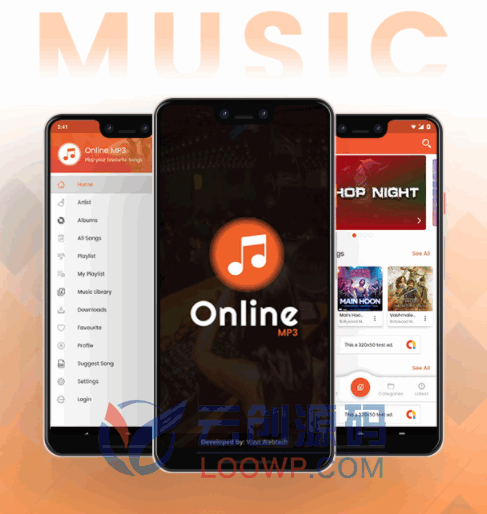 Android在线MP3音乐播放器APP源码带后端V10.0