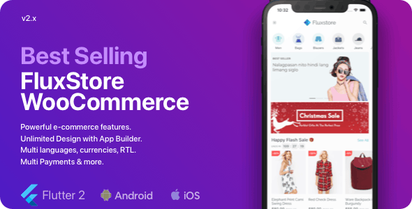 Fluxstore WooCommerce单商户系统电商平台Flutter双端App源码V3.13.6