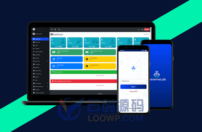 全开源临床医学实验室管理系统React Native手机APP源码带Web后端V2.6.1