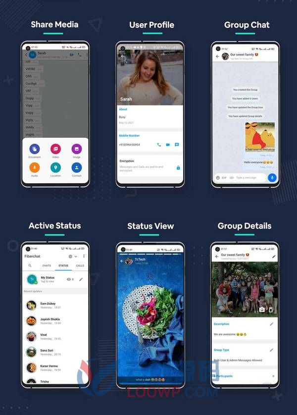仿Whatsapp音视频即时聊天Flutter用户端APP源码V1.0.54版