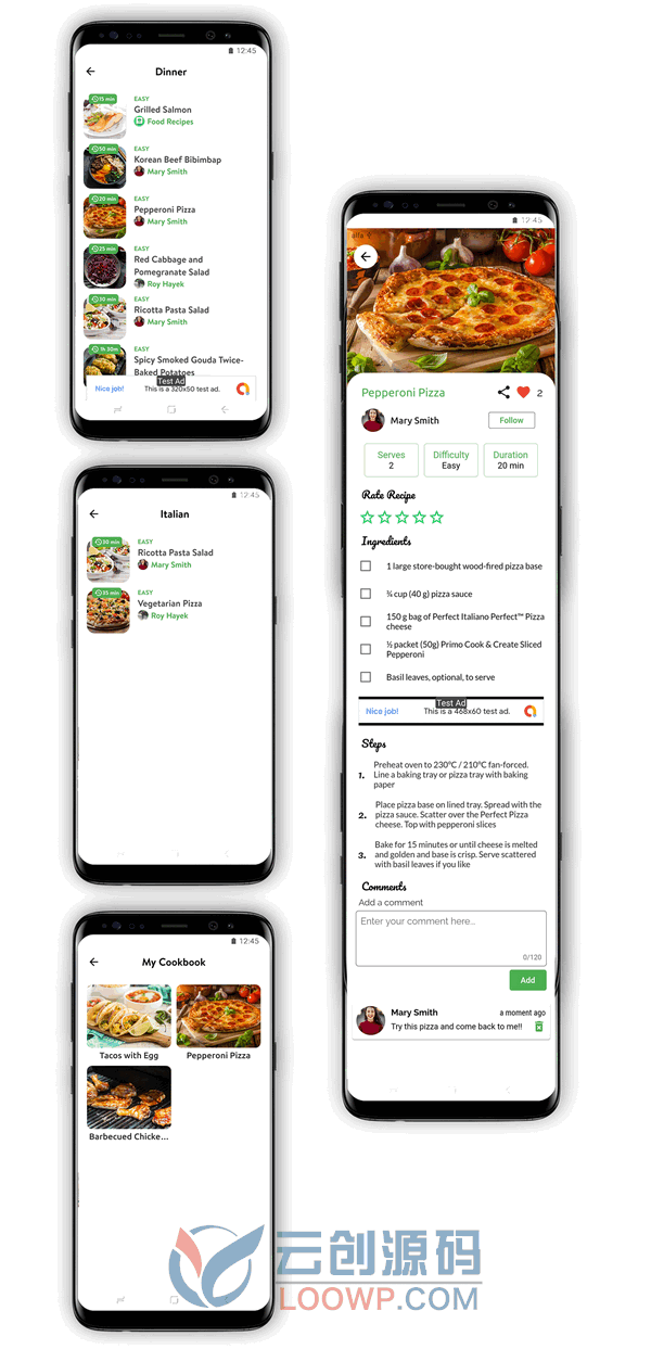 [1.6]iRecipes烹饪技巧食谱菜谱Flutter框架Android&iOS双端APP源码 含管理后台
