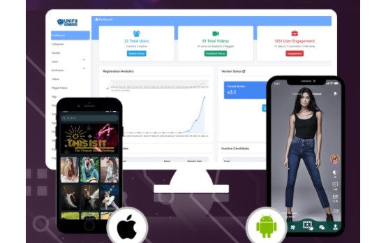 Flutter仿Triller和TikTok手机短视频源码(Android+iOS+Web应用APP源码+后台)