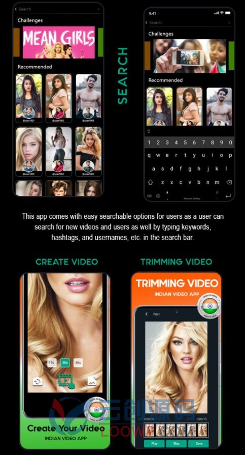 Flutter仿Triller和TikTok手机短视频源码(Android+iOS+Web应用APP源码+后台)