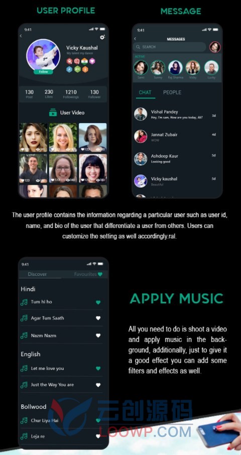 Flutter仿Triller和TikTok手机短视频源码(Android+iOS+Web应用APP源码+后台)