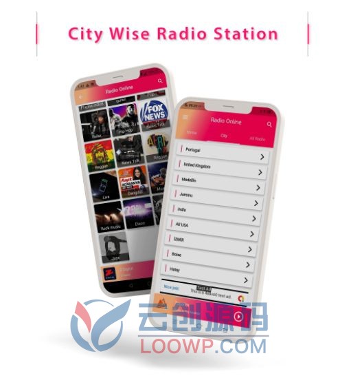 iRadio收音FM/AM无线广播/城市广播电台Flutter手机APP源码