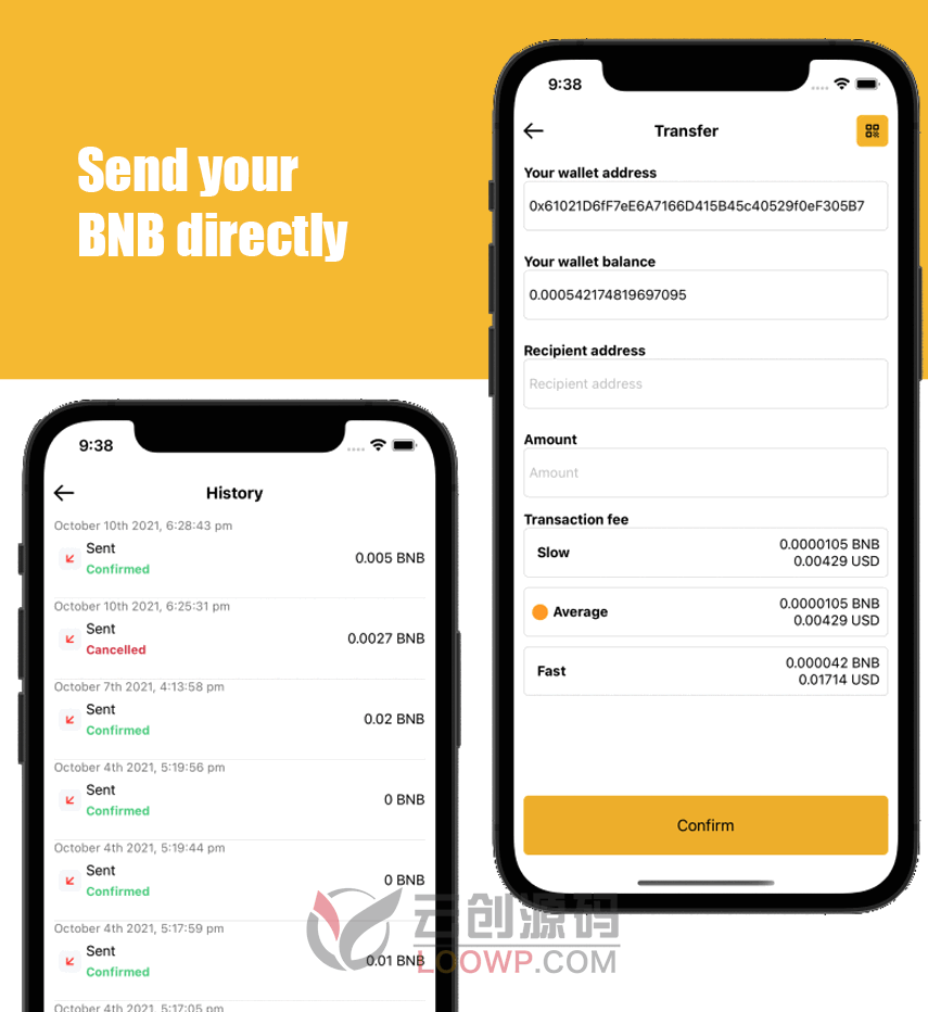 [1.2.1]BEPWallet加密货币多钱包系统转账兑换管理React Native手机APP源码
