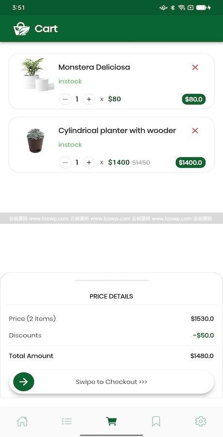 [1.0]iPlant花草绿植和周边产品购物系统移动应用Flutter工程APP源码|基于WordPress后端