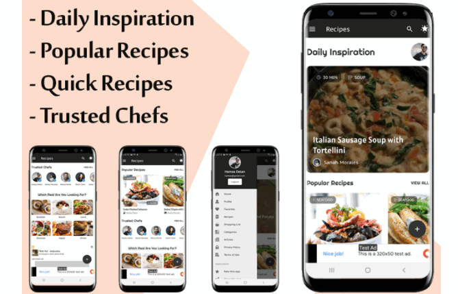 iRecipes美食烹饪菜谱食谱Android原生APP源码带PHP后台V2.0