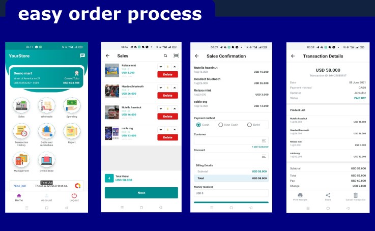 UPOS在线商店和POS系统Android原生APP源码|带后端PHP源码+Rest API