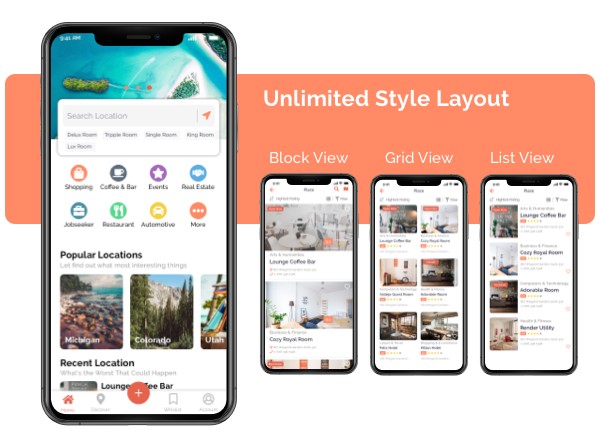 ListFlux多行业在线业务目录和预订Flutter应用APP源码V1.2.9