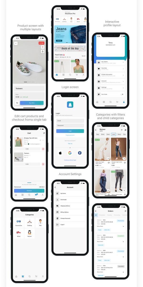 WooShop Pro基于WordPress电商购物Flutter应用APP源码V3.0