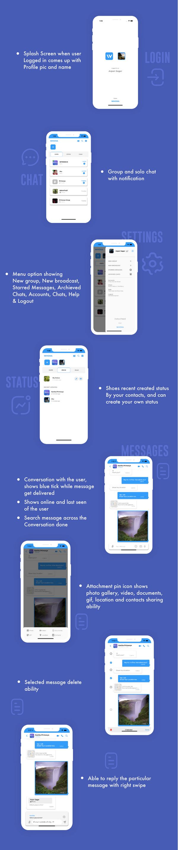 仿WhatsApp音视频聊天应用APP源码V2.0.4 带后台