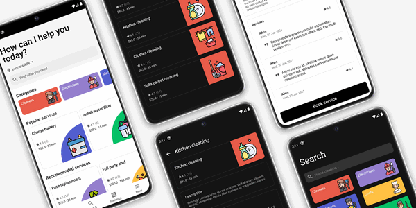 Yaler家政服务手机预约Android+iOS原生双端APP源码V3.0 含后端+客户+服务方APP