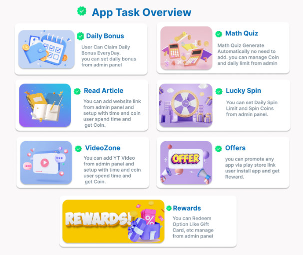 GetCoin玩游戏|安装APP|看视频等多任务赚币Android应用APP源码V5.6