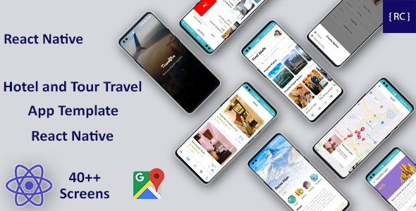 TravelMan含40屏React Native酒店预订和旅游应用APP模板V1.4版