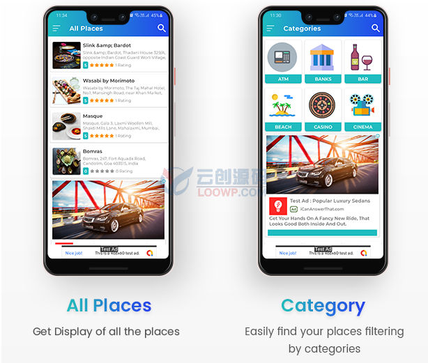 NearMe实体店铺场所定位查找Android应用APP源码V1.9版