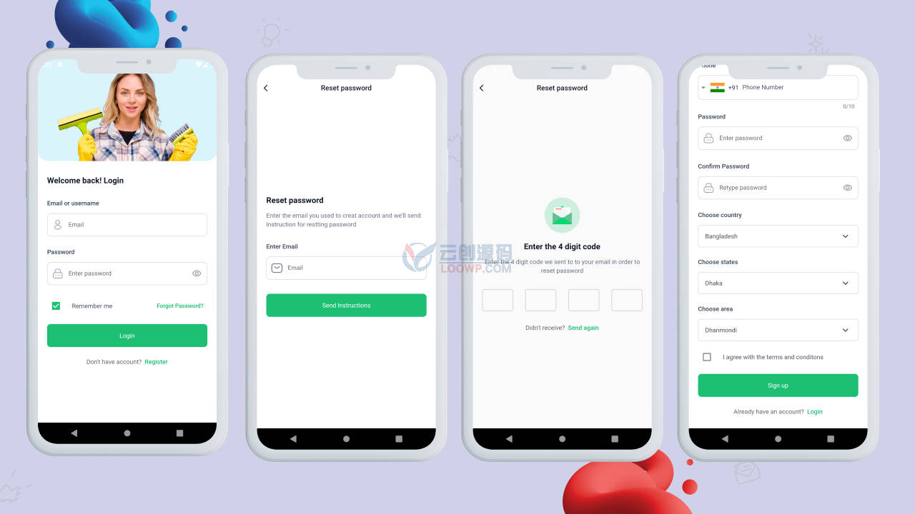 Rexiq配套家政服务市场Flutter商家端APP源码V1.0.6