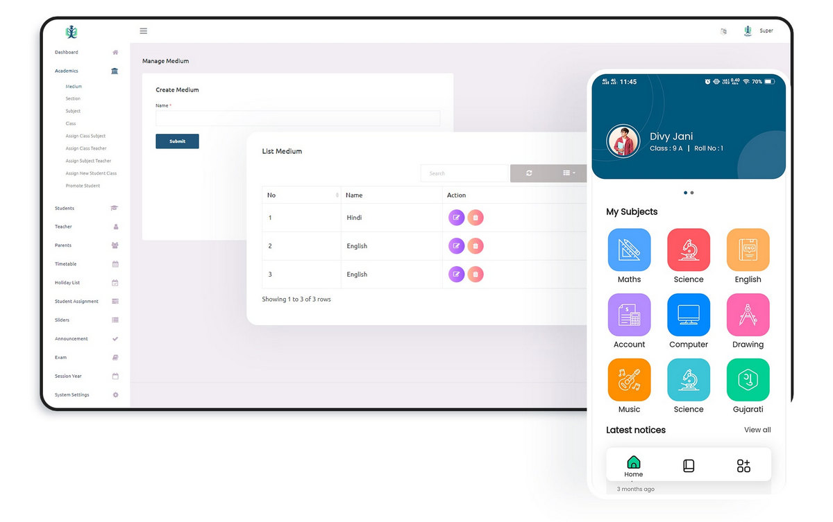 EduFlux在家学习虚拟学校教学管理系统Flutter手机APP源码V2.0.1 带已破解后端