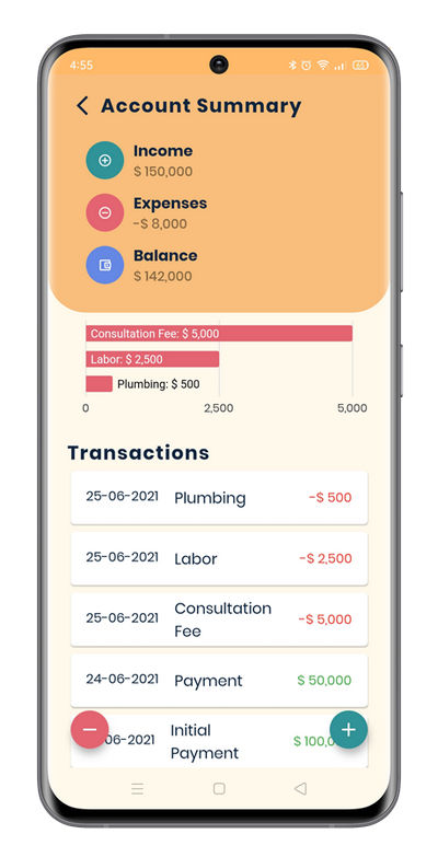 iExpense个人项目和收支账目管理Flutter应用APP源码V1.2