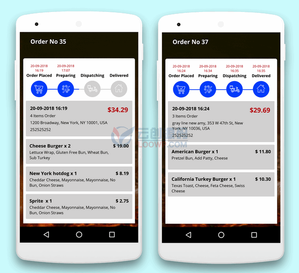 带配料汉堡披萨快餐店外卖送餐Android应用APP源码V5.0 含送餐员端APP+PHP后端
