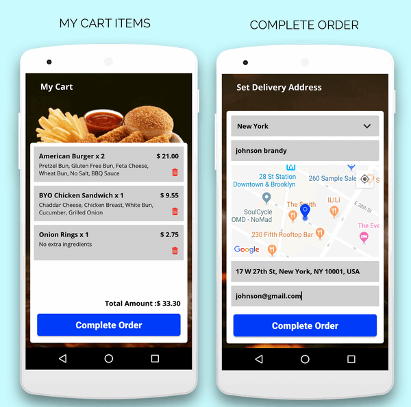 带配料汉堡披萨快餐店外卖送餐Android应用APP源码V5.0 含送餐员端APP+PHP后端