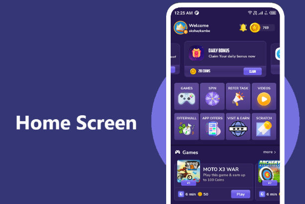 EarnCash玩游戏/APP安装/看视频/做任务赚积分返现Android端APP源码V8.0