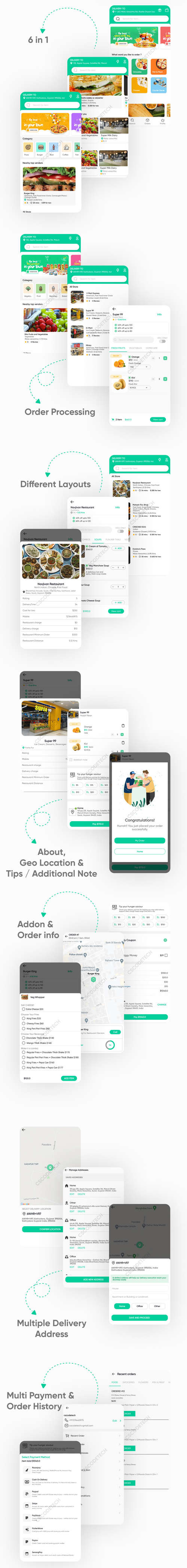 DMan送餐/送花/送药外卖跑腿送货Android手机APP源码V1.2 含店主/骑手/用户端APP