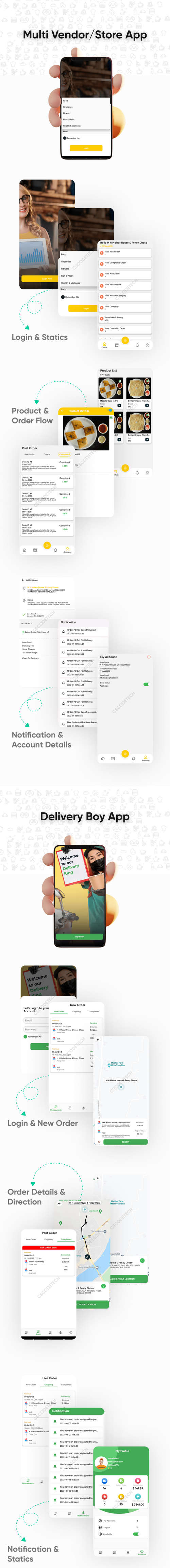 DMan送餐/送花/送药外卖跑腿送货Android手机APP源码V1.2 含店主/骑手/用户端APP