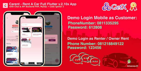RentCar带聊天功能掌上租车市场Flutter双端APP源码V1.0