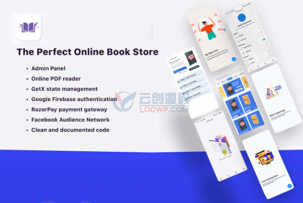 BookShelf在线电子书城和PDF阅读器Flutter手机APP源码