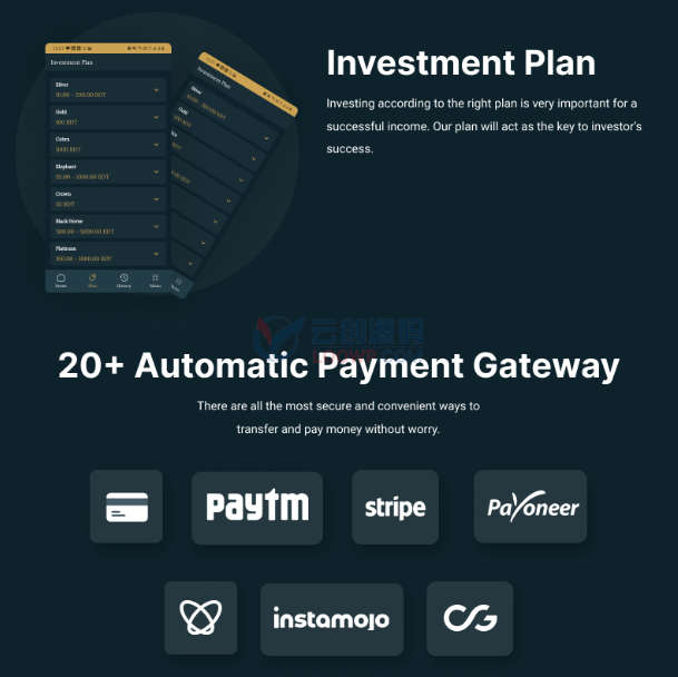 InvestFlux加密货币投资定期生息Flutter双端APP源码V1.1