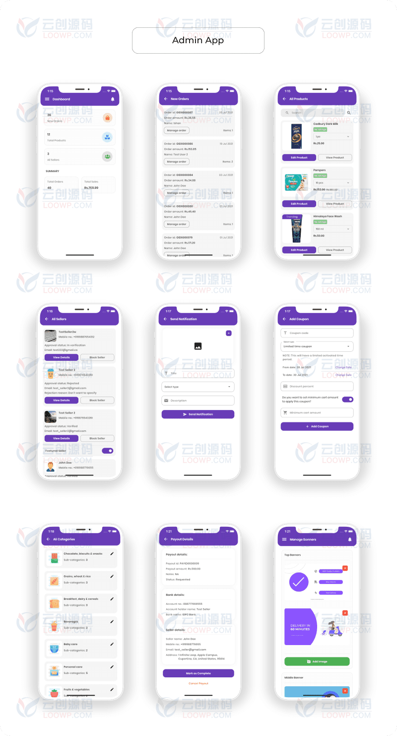 FluxKart仿亚马逊多卖家商城购物系统Flutter双端APP源码V1.1