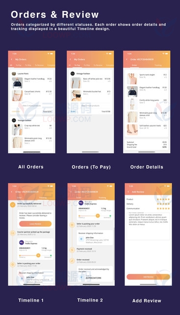 iClipse多卖家电子商务购物React Native应用APP模板UI工具包