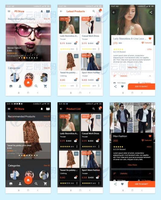 FlutX明暗双色Flutter电商购物和新闻阅读APP模板和UI组件库V1.4
