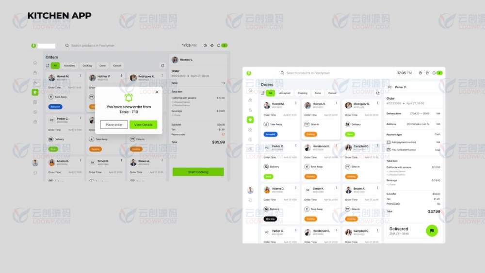FoodBase单餐厅管理系统全端APP解决方案(POS+厨房+服务员|iOS+安卓+桌面)