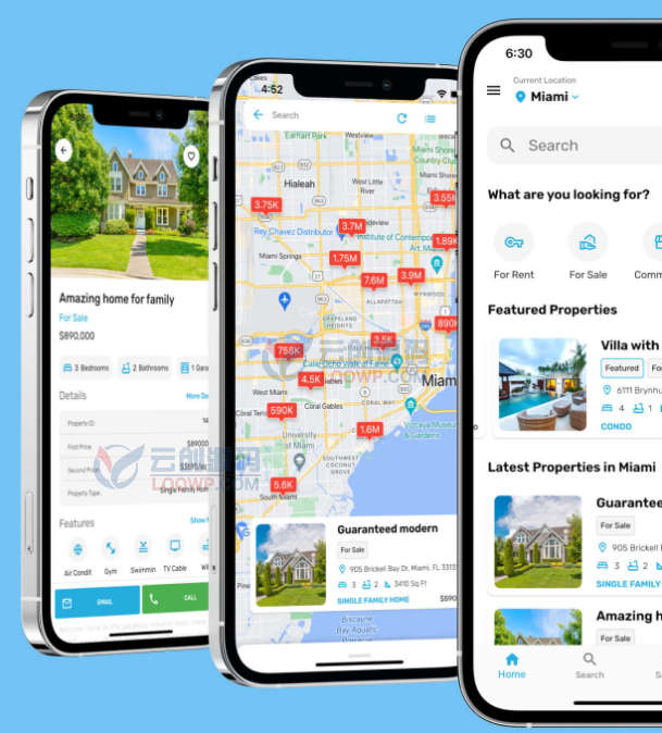 HouseMan掌上租房买房售房Flutter双端APP源码V1.3.9.1