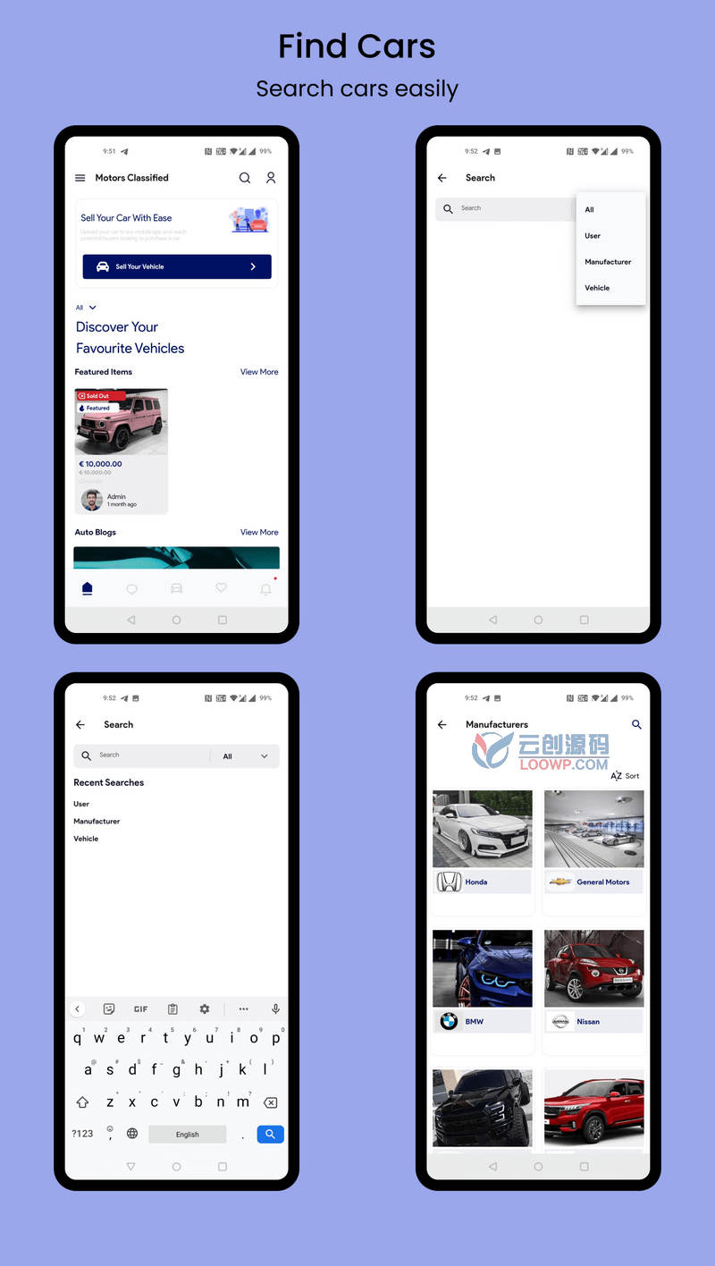 掌上售车/二手车交易系统Flutter手机APP源码+Laravel后端 含演示数据 自带实时聊天