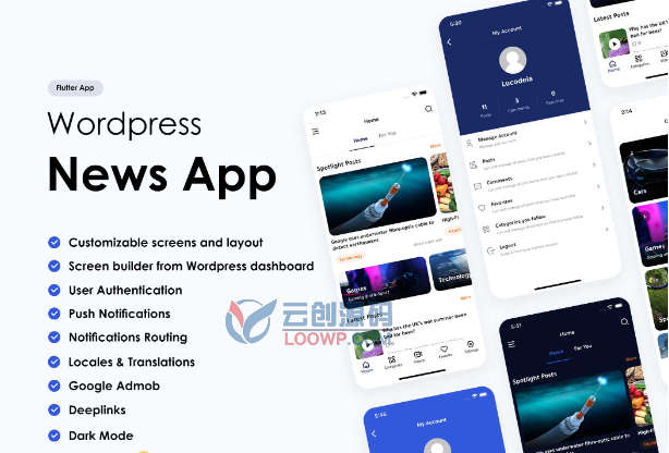 LNews基于WordPress后端新闻资讯阅读Flutter双端APP源码V1.1.4