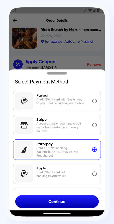 TicketMate多商户活动门票预订系统Flutter双端APP源码