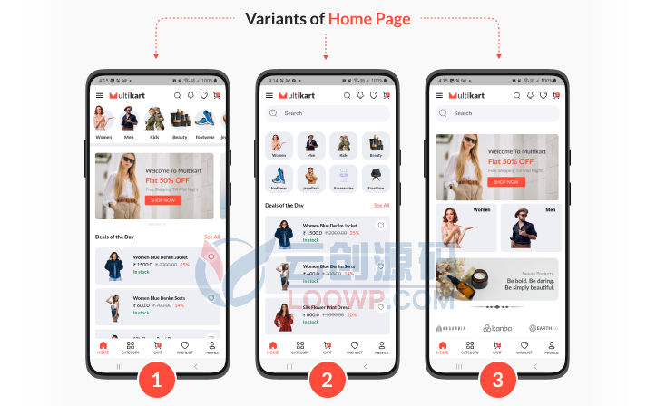三首页Shopify电商平台购物APP源码
