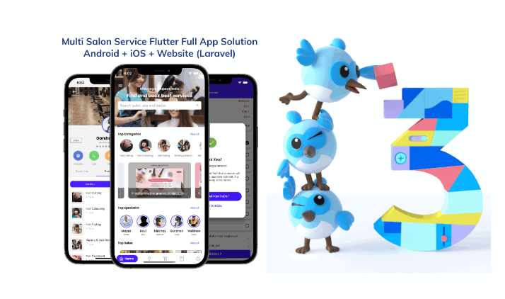 多店版美发沙龙掌上预约系统Flutter双端APP源码V4.0