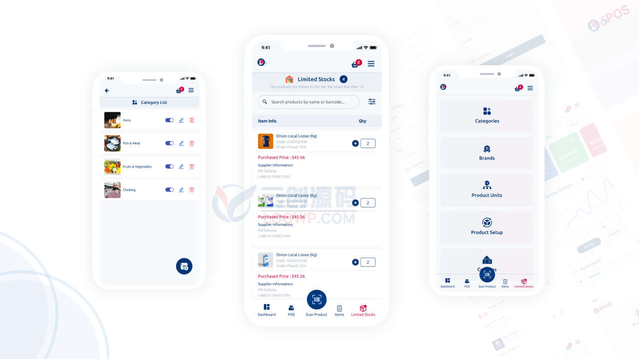 UPoS企业POS收银和进销存系统Flutter双端APP源码V1.2 带Web前后端