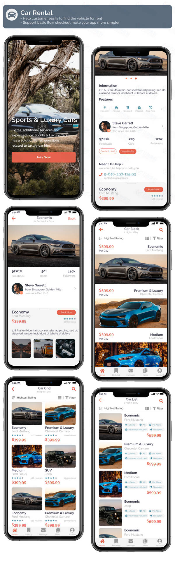 Flylix含100屏旅游景点和吃住行预订React Native手机APP UI模板V1.1.11