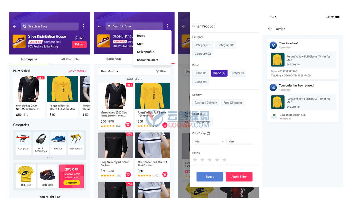 ACartApp多商户跨境电商Flutter手机购物APP源码V3.0