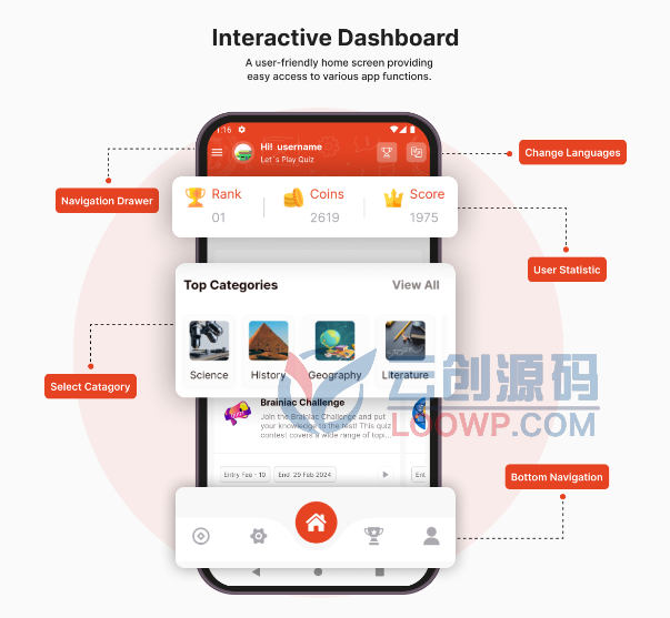 QuizMe在线考试测验系统Flutter应用APP源码V2.0