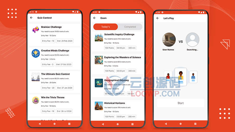 QuizMe在线考试测验系统Flutter应用APP源码V2.0