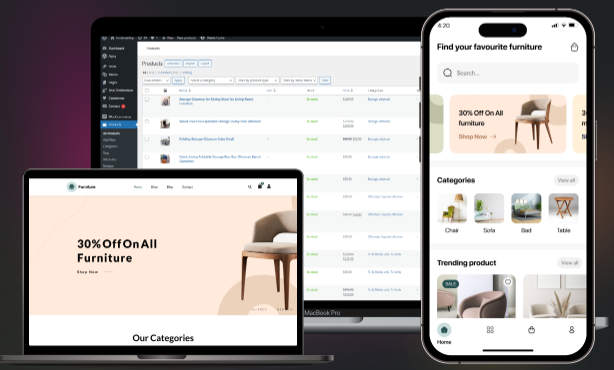DecorMall在线家具饰品购物平台Flutter手机APP源码 基于WordPress后端